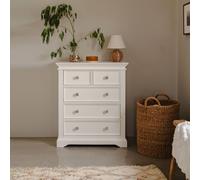Statement Furniture Gainsborough White 2 Over 3 Chest of Drawers with Crystal Handles Statement Furniture White