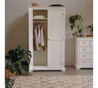 Statement Furniture Gainsborough White Two Door Wardrobe With Crystal Handles