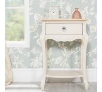 Statement Furniture Juliette Champagne Shabby Chic 1 Drawer Shabby Chic Bedside Table With Crystal Handle