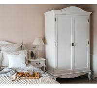 Statement Furniture Juliette Double Wardrobe. French Style 2 Door Wardrobe - White