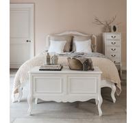 Statement Furniture Juliette French Style 4Ft6 Double Bed With Upholstered Headboard - White