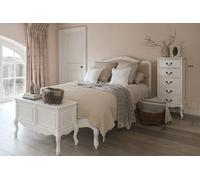 Statement Furniture Juliette French Style 6Ft Super King Bed With Upholstered Headboard - White