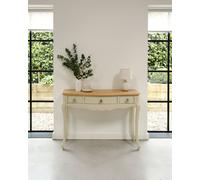 Statement Furniture Juliette Shabby Chic Dressing Table With Crystal Handles- Champagne