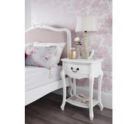 Statement Furniture Juliette White Shabby Chic 1 Drawer Bedside Table