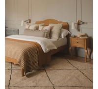 Statement Furniture Louis 5ft King Size Bed Frame with Rattan Cane Headboard in Brown Statement Furniture Brown King