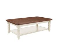 Statement Furniture Queensbury Coffee Table With Oak Top In Cotswold Cream