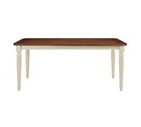 Statement Furniture Queensbury Large Dining Table With Oak Top In Cotswold Cream