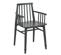 Statement Furniture Queensbury Wooden Dining Armchair With Slatted Back - Bottle Green