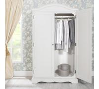 Statement Furniture Romance Double Wardrobe French Style With Crystal Handles - Antique White