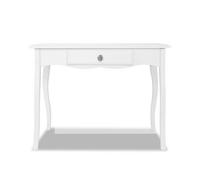 Statement Furniture Romance Dressing Table With Crystal Handles- True White