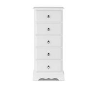 Statement Furniture Romance True White 5 Drawer Tallboy