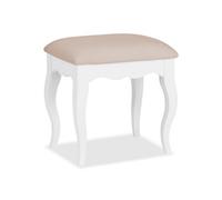 Statement Furniture Romance True White Upholstered Stool, French Style