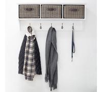 Statement Furniture Tetbury Large Hanging Shelf With 3 Storage Baskets - White
