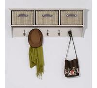 Statement Furniture Tetbury Large Hanging Shelf With Storage Baskets - Truffle