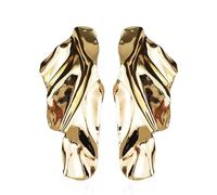 Statement Geometric Texture Earrings for Women Girls Large Fashion Irregular Minimalism Metal Simple Modern Earrings Rectangle Large Hypoallergenic Leaf Earrings