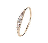 Statement Heart Ring Engagement Round Cut Zircons Women Wedding Rings Jewelry Rings For Woman Full Ladies Ring Middle Finger Costume (Gold, 8)