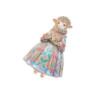 Statement Lapel Brooch Pin | Vintage Sheep Ornate Accessory, Alloy Outfit Detail for Coats Scarves Hats Cardigans