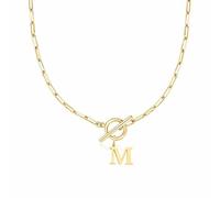 Statement Necklaces for Women Personalised Letter Initial A-Z Necklace Simple Hypoallergenic Stainless Necklaces Elegance Sturdy Non-Fading Necklace Thin Thick Charm Jewelry Friendship Mothers (GM)