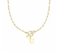 Statement Necklaces for Women Personalised Letter Initial A-Z Necklace Simple Hypoallergenic Stainless Necklaces Elegance Sturdy Non-Fading Necklace Thin Thick Charm Jewelry Friendship Mothers (GU)