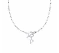 Statement Necklaces for Women Personalised Letter Initial A-Z Necklace Simple Hypoallergenic Stainless Necklaces Elegance Sturdy Non-Fading Necklace Thin Thick Charm Jewelry Friendship Mothers (LP)
