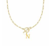 Statement Necklaces for Women Personalised Letter Initial A-Z Necklace Simple Hypoallergenic Stainless Necklaces Elegance Sturdy Non-Fading Necklace Thin Thick Charm Jewelry Friendship Mothers (GN)