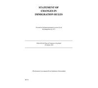 Statement of Changes in Immigration Rules, The changes take effect from 20th February 2020 (House of Commons Paper) HC 56
