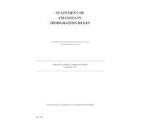 Statement of Changes in Immigration Rules, The changes take effect from 4th September 2025 (House of Commons Paper) HC 1298