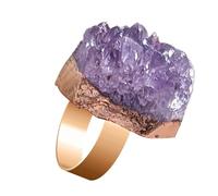 Statement Rings for Women - Adjustable Amethyst Ring, Exquisite Jewelry Gift | For Birthday, Christmas, New Year, Easter, , Party, Special Occasion, Women, Girls, Elegant Modea, Siehe