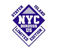 Staten Island New York City Borough Wall Decals PVC 40x50.3cm Art Decoration DarkBlue