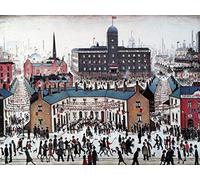 Stateoftheart-uk Authentic Handcrafted L S Lowry Print - 16 x 12inch Image - V E DAY - Plus Border