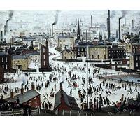 Stateoftheart-uk AUTHENTIC L S Lowry Print - 16 x 12inch Image - A LANCASHIRE TOWN - Plus Border