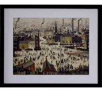 Stateoftheart-uk AUTHENTIC L S Lowry Print - 21 x 17inch Black Frame with Mount and Large - A LANCASHIRE TOWN - Image