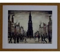 Stateoftheart-uk AUTHENTIC L S Lowry Prints - On Textured Art Paper - 21 x 17inch Light Wood Finish frame With Mount And Large - BERWICK UPON TWEED - Image