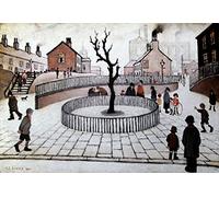 Stateoftheart-uk Authentic UK Handcrafted L S Lowry Print - 16 x 12inch Image - THE TREE - Plus Border