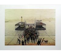 Stateoftheart-uk Authentic UK Handcrafted L S Lowry Print - FLOATING BRIDGE SOUTHAMPTON - 14 x 10inch Image Plus Border