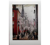 Stateoftheart-uk Authentic UK Handcrafted L S Lowry Print - ORGAN GRINDER - 14 x 10inch Image Plus Border