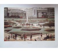 Stateoftheart-uk Authentic UK Handcrafted L S Lowry Print - PICCADILLY GARDENS - Full Size Including border 17.75 x 12inch