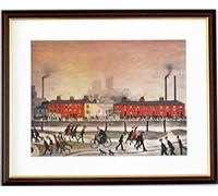 Stateoftheart-uk L S Lowry AUTHENTIC Print - LINCOLN - 21 x 17inch Walnut Finish Frame with mount and Large Image