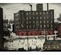Stateoftheart-uk L S Lowry Print - CRICKET MATCH - On Textured Art Paper - 16 x 12inch Image Plus Small Border