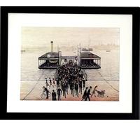 Stateoftheart-uk L S Lowry Print - FLOATING BRIDGE, SOUTHAMPTON - 21 x 17inch, Black frame with Mount and Large Image