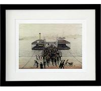 Stateoftheart-uk L S Lowry Print - FLOATING BRIDGE, SOUTHAMPTON - 21 x 17inch Black Frame with Mount and Mid Size Image