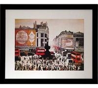 Stateoftheart-uk L S Lowry Print - PICCADILLY CIRCUS - 21 x 17inch Black Frame with Mount and Large Image