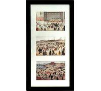 Stateoftheart-uk THREE IN ONE L S Lowry 7 x 5inch Textured Prints With Mount and 21 x 11inch Wood Frame
