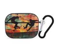 Staters Playing on Rustic Grunge Background Earphone Case PC Bluetooth Earbud Cove Headphone Cases Compatible with Airpods Pro Black-style