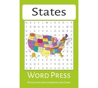 States: Word Search Puzzle Book with Easy to Read Print about States, US States, USA and more. {6X9 inches, 110 Pages} 50 + puzzles…Great Gift for Vacations, Holidays and Free Times