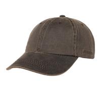Stetson Statesboro Old Cotton Cap Men - Baseball Cap with UV Protection 40+ - Strapback Cap with Cotton, Vintage Leather Look - Spring/Summer Baseball Cap Brown