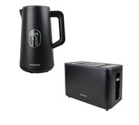 Statesman 2-Piece Kitchen Set, 1.5L Smart Kettle And 2 Slice Digital Toaster, 1800W/900W, Black, Wifi Enabled