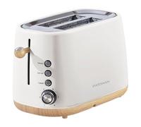Statesman 2 Slice Scandi Toaster, Cream | 900W Power, 6 Adjustable Browning Levels, Defrost, Reheat, Cancel Function, Removeable Crumb Tray, Cord Storage