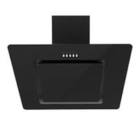 Statesman 60cm Angled Chimney Cooker Hood Black Glass