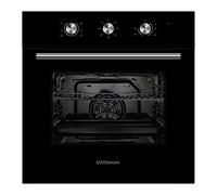 Statesman BSF160BL Built-In Single Cavity Fan Oven, 4 Cooking Functions, 2 Hour Timer, 70L, Black